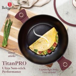 Berlingerhaus Pánev wok s poklicí a titanovým povrchem 30 cm Leonardo Collection