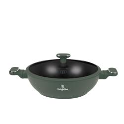 Berlingerhaus Pánev wok s poklicí a titanovým povrchem 30 cm Matte Green Collection