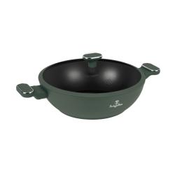 Berlingerhaus Pánev wok s poklicí a titanovým povrchem 30 cm Matte Green Collection