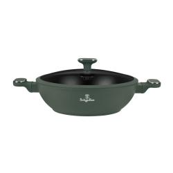 Berlingerhaus Pánev wok s poklicí a titanovým povrchem 30 cm Matte Green Collection