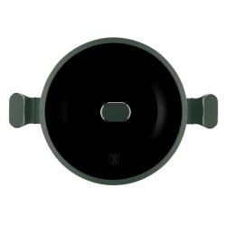 Berlingerhaus Pánev wok s poklicí a titanovým povrchem 30 cm Matte Green Collection