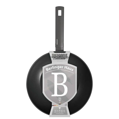 Berlingerhaus Pánev WOK s titanovým povrchem 28 cm Antracit Collection