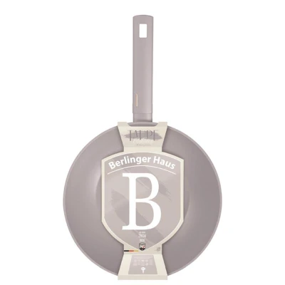 Berlingerhaus Wok pánev s titanovým povrchem 28 cm Taupe Collection