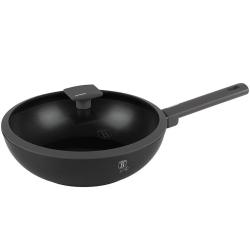 Berlingerhaus Pánev WOK s titanovým povrchem a poklicí 28 cm Antracit Collection Berlingerhaus Pánev WOK s titanovým povrchem a poklicí 28 cm Antracit Collection
