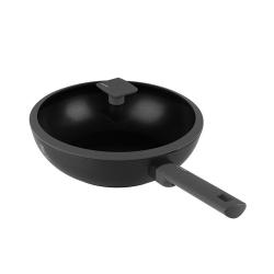 Berlingerhaus Pánev WOK s titanovým povrchem a poklicí 28 cm Antracit Collection