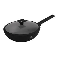 Berlingerhaus Pánev WOK s titanovým povrchem a poklicí 28 cm Matte Black Collection Berlingerhaus Pánev WOK s titanovým povrchem a poklicí 28 cm Matte Black Collection
