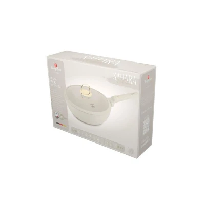 Berlingerhaus Wok pánev s titanovým povrchem a poklicí 30 cm Sahara Collection