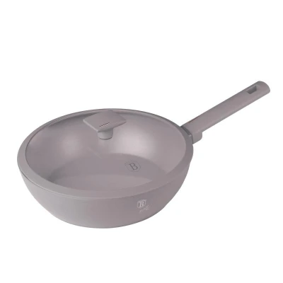 Berlingerhaus Wok pánev s titanovým povrchem a poklicí 30 cm Taupe Collection Berlingerhaus Wok pánev s titanovým povrchem a poklicí 30 cm Taupe Collection