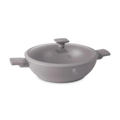 Berlingerhaus Wok pánev s titanovým povrchem a poklicí 30 cm Taupe Collection Berlingerhaus Wok pánev s titanovým povrchem a poklicí 30 cm Taupe Collection