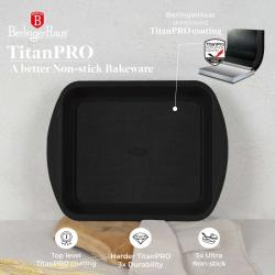 Berlingerhaus Pečící plech s titanovým povrchem 35 x 27 cm Matte Black Collection