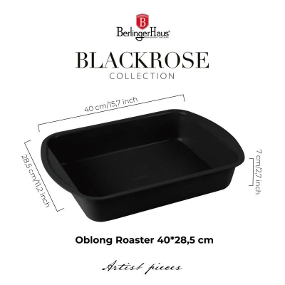 Berlingerhaus Pečící plech s titanovým povrchem 40 x 28,5 cm, Matte Black Collection