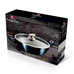 Berlingerhaus Pekáč kulatý s mramorovým povrchem a poklicí 28 cm Metallic Line Aquamarine Edition