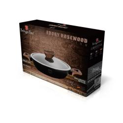 Berlingerhaus Pekáč kulatý s poklicí s mramorovým povrchem 28 cm EBONY Line Rosewood