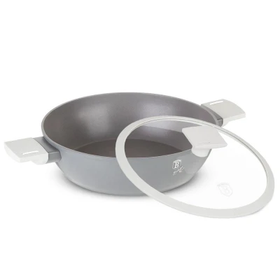 Berlingerhaus Pekáč kulatý s poklicí s titanovým povrchem 24 cm Aspen Collection