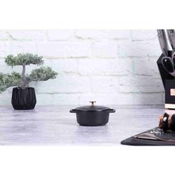 Berlingerhaus Pekáč litinový s poklicí 10 cm Black Royal Collection