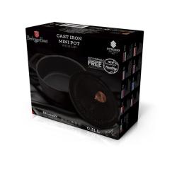 Berlingerhaus Pekáč litinový s poklicí 10 cm Black Royal Collection