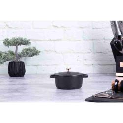 Berlingerhaus Pekáč litinový s poklicí 12 cm Black Royal Collection