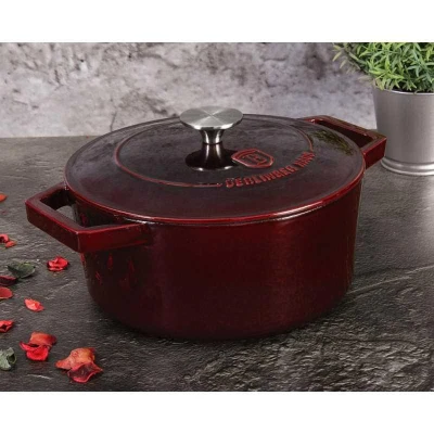 Berlingerhaus Pekáč litinový s poklicí 24 cm Burgundy Line