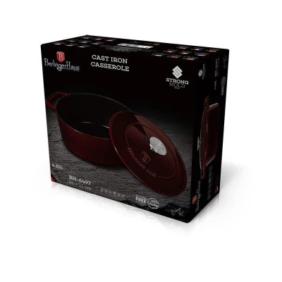 Berlingerhaus Pekáč litinový s poklicí 24 cm Burgundy Line