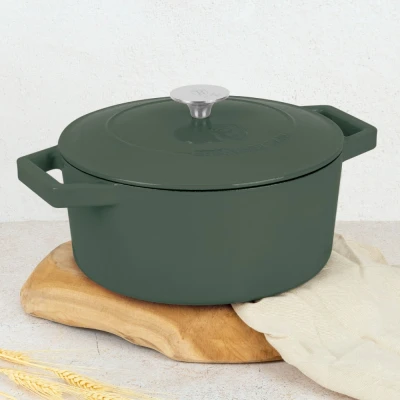 Berlingerhaus Pekáč litinový s poklicí 24 cm Matte Green Collection