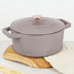 Berlingerhaus Pekáč litinový s poklicí 24 cm Taupe Collection