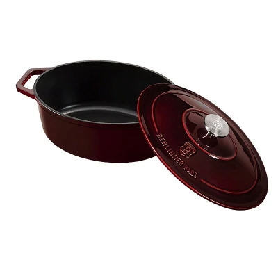 Berlingerhaus Pekáč litinový s poklicí 30 cm Burgundy Line