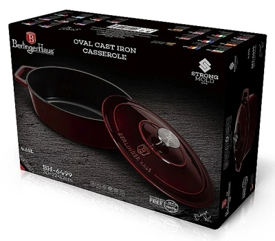 Berlingerhaus Pekáč litinový s poklicí 30 cm Burgundy Line