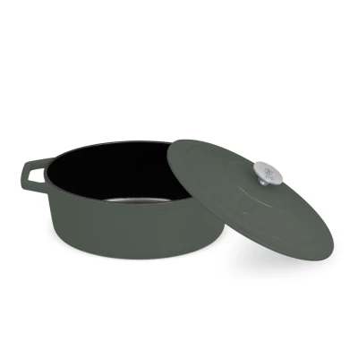 Berlingerhaus Pekáč litinový s poklicí 32 cm Matte Green Collection