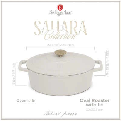 Berlingerhaus Pekáč litinový s poklicí 32 cm Sahara Collection
