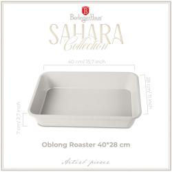 Berlingerhaus Plech na pečení hluboký s titanovým povrchem 40 x 28 cm Sahara Collection