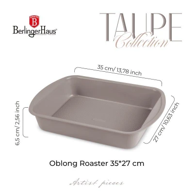 Berlingerhaus Plech na pečení s titanovým povrchem 35x27 cm Taupe Collection