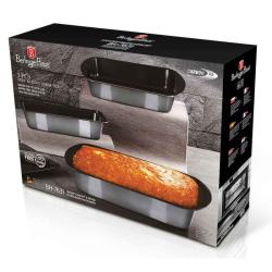 Berlingerhaus Plechy a forma na pečení s titanovým povrchem sada 3 ks Carbon PRO Line
