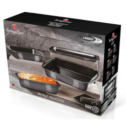 Berlingerhaus Plechy a forma na pečení s titanovým povrchem sada 4 ks Carbon PRO Line