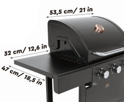 Berlingerhaus Plynový gril Outdoor 3 hořáky