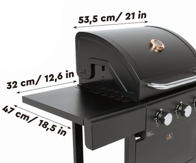 Berlingerhaus Plynový gril Outdoor 3 hořáky