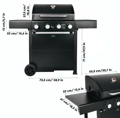 Berlingerhaus Plynový gril Outdoor 4 hořáky