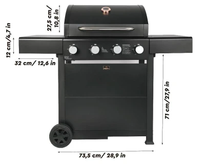 Berlingerhaus Plynový gril Outdoor 4 hořáky