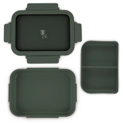 Berlingerhaus Přenosný box na svačinu dělený 1,3 l Matte Green Collection