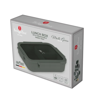 Berlingerhaus Přenosný box na svačinu dělený 1,3 l Matte Green Collection