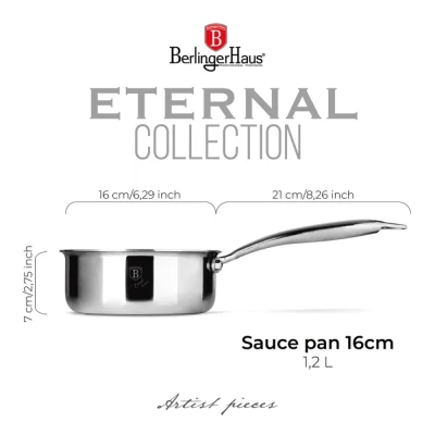 Berlingerhaus Rendlík s 3D nepřilnavým povrchem 16 cm nerez Eternal Collection