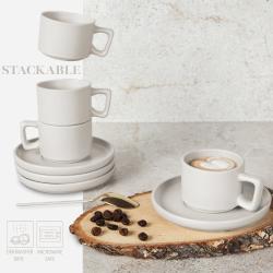 Berlingerhaus Sada hrnků na espresso s podšálkem 8 ks 100 ml Sahara Collection