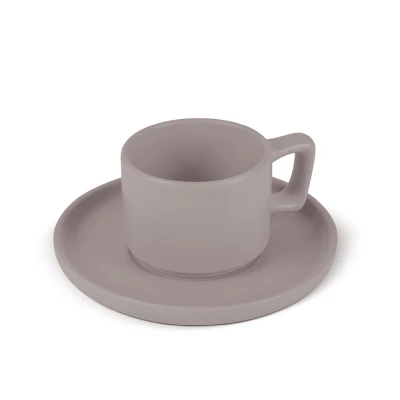 Berlingerhaus Sada hrnků na espresso s podšálkem 8 ks 100 ml Taupe Collection