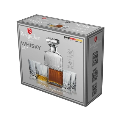 Berlingerhaus Sada lahve 750 ml a 4 ks sklenic na whisky 220 ml