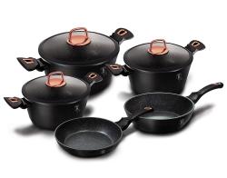 Berlingerhaus Sada nádobí s mramorovým povrchem 10 ks Black Rose Collection