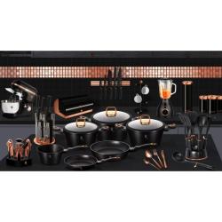 Berlingerhaus Sada nádobí s mramorovým povrchem 10 ks Black Rose Collection