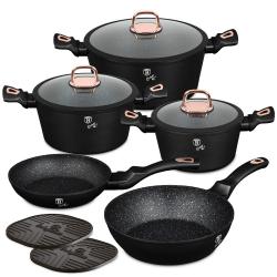 Berlingerhaus Sada nádobí s mramorovým povrchem 10 ks Black Rose Collection Berlingerhaus Sada nádobí s mramorovým povrchem 10 ks Black Rose Collection