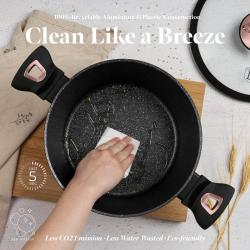 Berlingerhaus Sada nádobí s mramorovým povrchem 10 ks Black Rose Collection