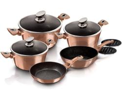 Berlingerhaus Sada nádobí s mramorovým povrchem 10 ks Rosegold Metallic Line
