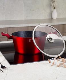 Berlingerhaus Sada nádobí s mramorovým povrchem 15 ks Burgundy Metallic Line