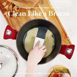 Berlingerhaus Sada nádobí s mramorovým povrchem 15 ks Burgundy Metallic Line